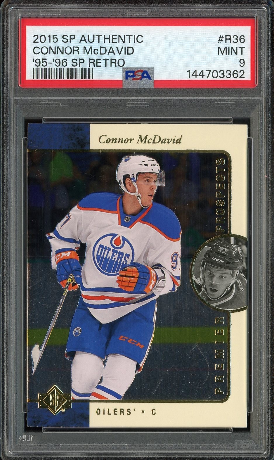 2015-16 SP Authentic '95-96 SP Retro #R36 Connor McDavid PSA 9