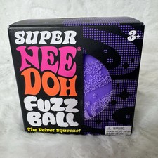 XL Purple Fuzz Ball Squishy Stress Ball Soft Velvet Sensory Fidget Squeeze Toy