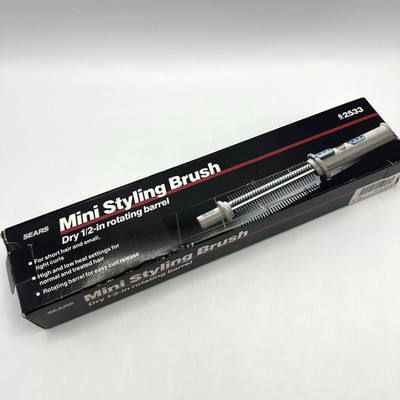 Sears Mini Styling Brush Curling Iron Dry 1/2 Inch Rotating Barrel Vitnage