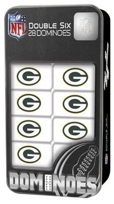 Nfl Team Color Double Six Dominoes In Collectible Tin Box Sports Game