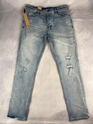 Ksubi CHITCH PHILLY SLIM TAPERED Destroy Jeans in Blue Size 36 UK/US brand new