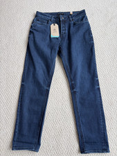 NEW PRANA BUXTON BUTTON FLY DENIM DEEP BLUE JEANS WOMENS SIZE 4/27