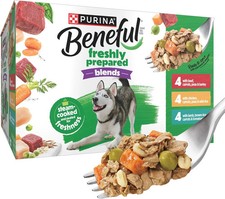 Purina Beneful Freshly Prepared Blends Wet Dog Food Variety Pack with Beef, Chic