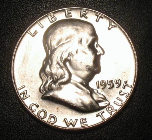 1959 SILVER  BU UNC HIGHGRADE FRANKLIN HALF DOLLAR