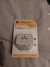 Masterplug Visitor to Uk Adaptor 3 Pin Plug Mains Travel Adapter