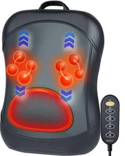 Musugy Shiatsu Back Massager with Heat  Up and Down Rolling Massage - Electri...