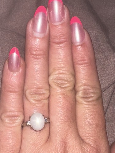 Rare Natural Sri Lankin Star Sapphire natural Diamond Solid PlatinumRing Sz 6.75 - Picture 7 of 24