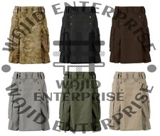 Scottish Men's Handmade Cotton Tactical Utility Kilt For Men Size 30" to 56" 