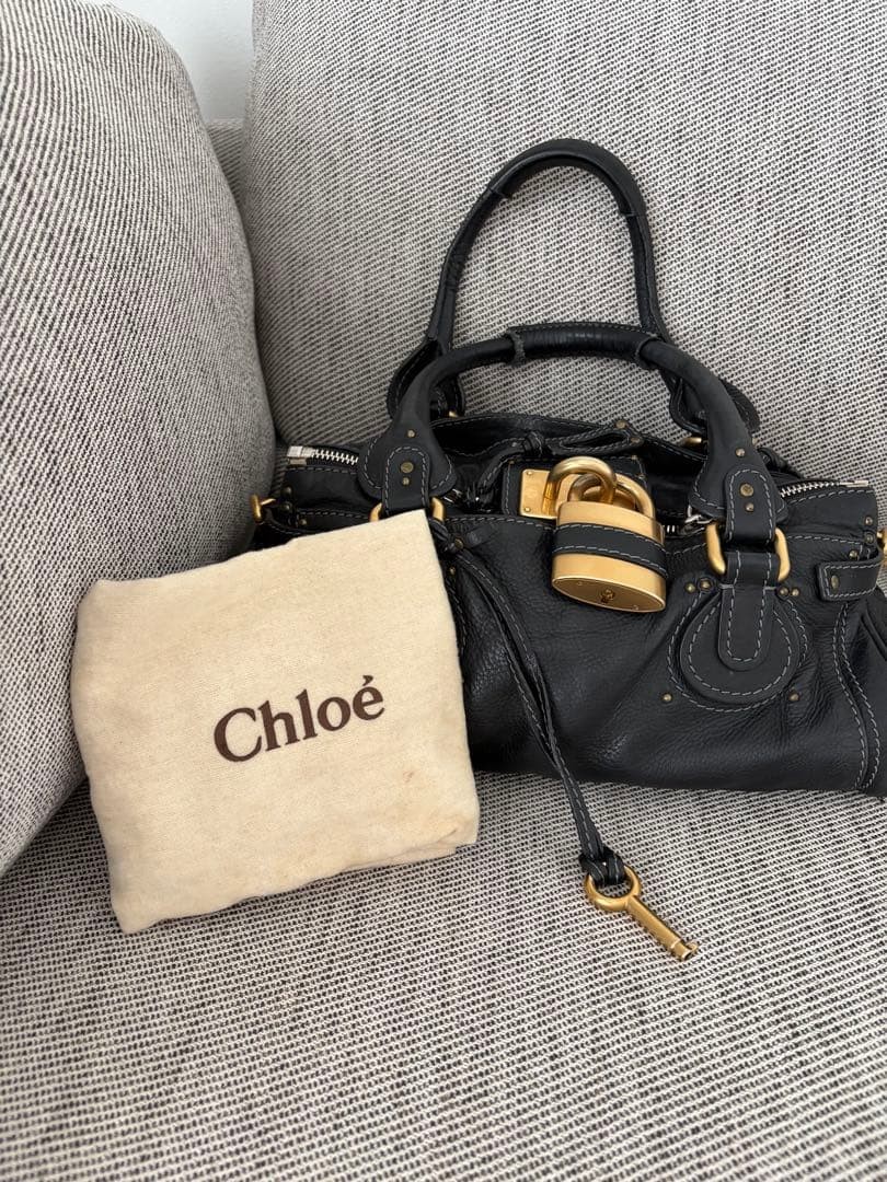Chloe Paddington bag Mini Handbag Shoulder Black 31cm wide w