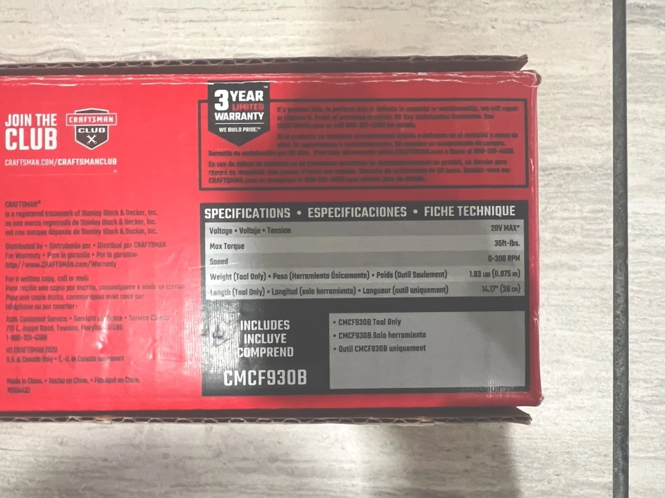 Craftsman CMCF9308 20V 3/8" Ratchet (Tool Only) - Image 2 of 2