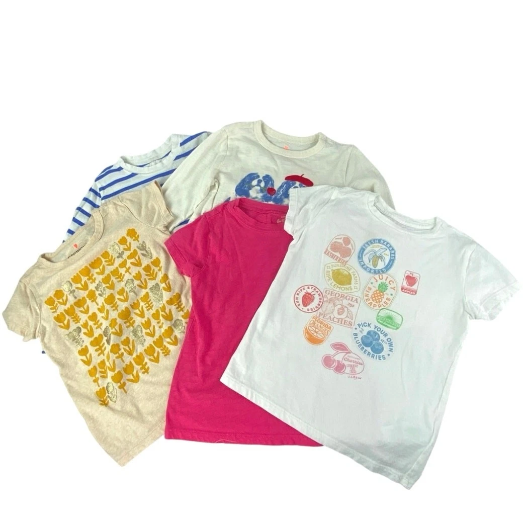 Lot of 5 Crewcuts Kids Multicolor Crewneck Graphic Cotton Tee T-shirt Top 4-5Y
Opens in a new window