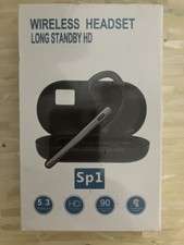 Black Wireless Over-Ear Headset with Carrying Case Unbranded, Sealed