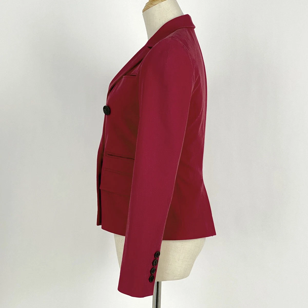 GUCCI Giacca Doppiopetto Logo Bottone Lunghezza Corta Giacca Sartoriale Cotone...