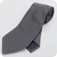 Used Used Hermes Necktie Men's Brand HERMES Navy