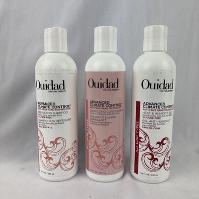 Ouidad Advanced Climate Control Defrizzing Shampoo, Conditioner & Gel Set 8.5 Oz