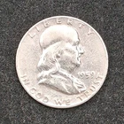 1959 Franklin Half Dollar 50C Silver Coin 0.9 Fineness United States Uncertified
