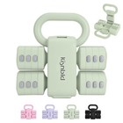Adjustable Dumbbell Set of 2, 2 in 1 Free Weights Dumbbells  Kettlebell Set f...