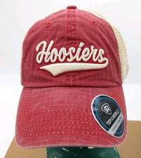 Indiana Hoosiers Hat Cap Snap Back Mesh Trucker Spellout Script Ripstop NCAA