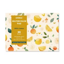 30 Sheets 5x7" 140LB 300GSM Watercolor Paper Pad, 100 Cotton, Cold Pressed