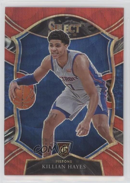 2020-21 Panini Select Concourse Red Wave Prizm Killian Hayes #67 1hs9