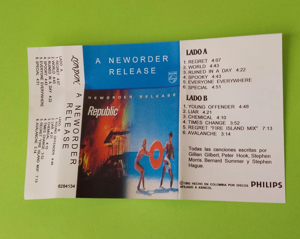 [Import Cassette] New Order - Republic 1993 - Rare Edition - Image 3 of 4