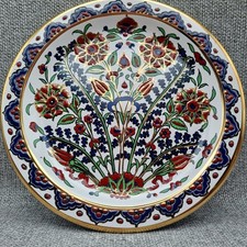 Depastas Ceramic - Greek Handmade - 24K Gold - Floral - Decorative Plate 