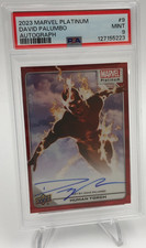 DAVID PALUMBO AUTO card 2023 MARVEL PLATINUM Art HUMAN TORCH Signed grade PSA 9