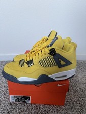 Air Jordan 4 Retro Lightning Yellow CT8527-700 Men  s Size 10 B Grade Box