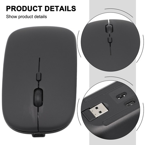 New Practical Wireless Mouse RGB Backlit Silent Design Ergonomic Design - Afbeelding 7 van 24