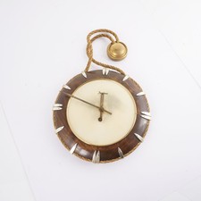 Junghans Wanduhr mit Holzrahmen rund zum Restaurieren mit Handaufzug