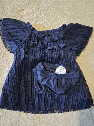 Carter's Navy Blue "Coming Home" / Special Occasion Dress - Size Newborn