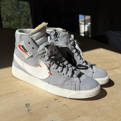 Nike Blazer Rebel Mid High Top  Canvas Lace-Up Zip
