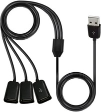 RIIEYOCA USB Splitter Y Cable,3 in 1 2.0 A usb Male 1 to 3 Female