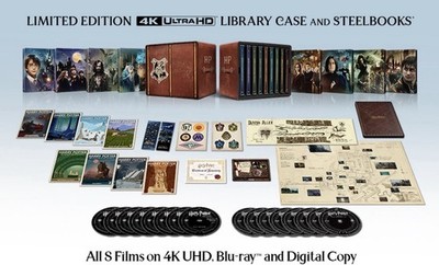 Harry Potter: 4k Ultra HD Blu-Ray Steelbook Complete 8-Film Movie pre sale
