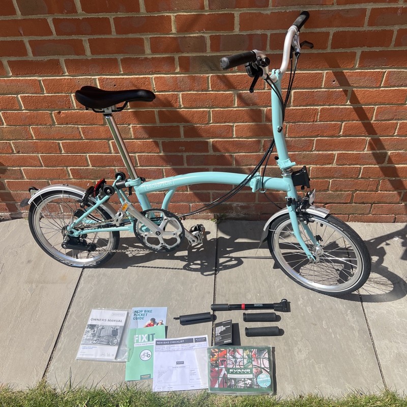 Brompton Turkish Green M6L Mid 6 Speed 2018 Folding Bike Collection Essex