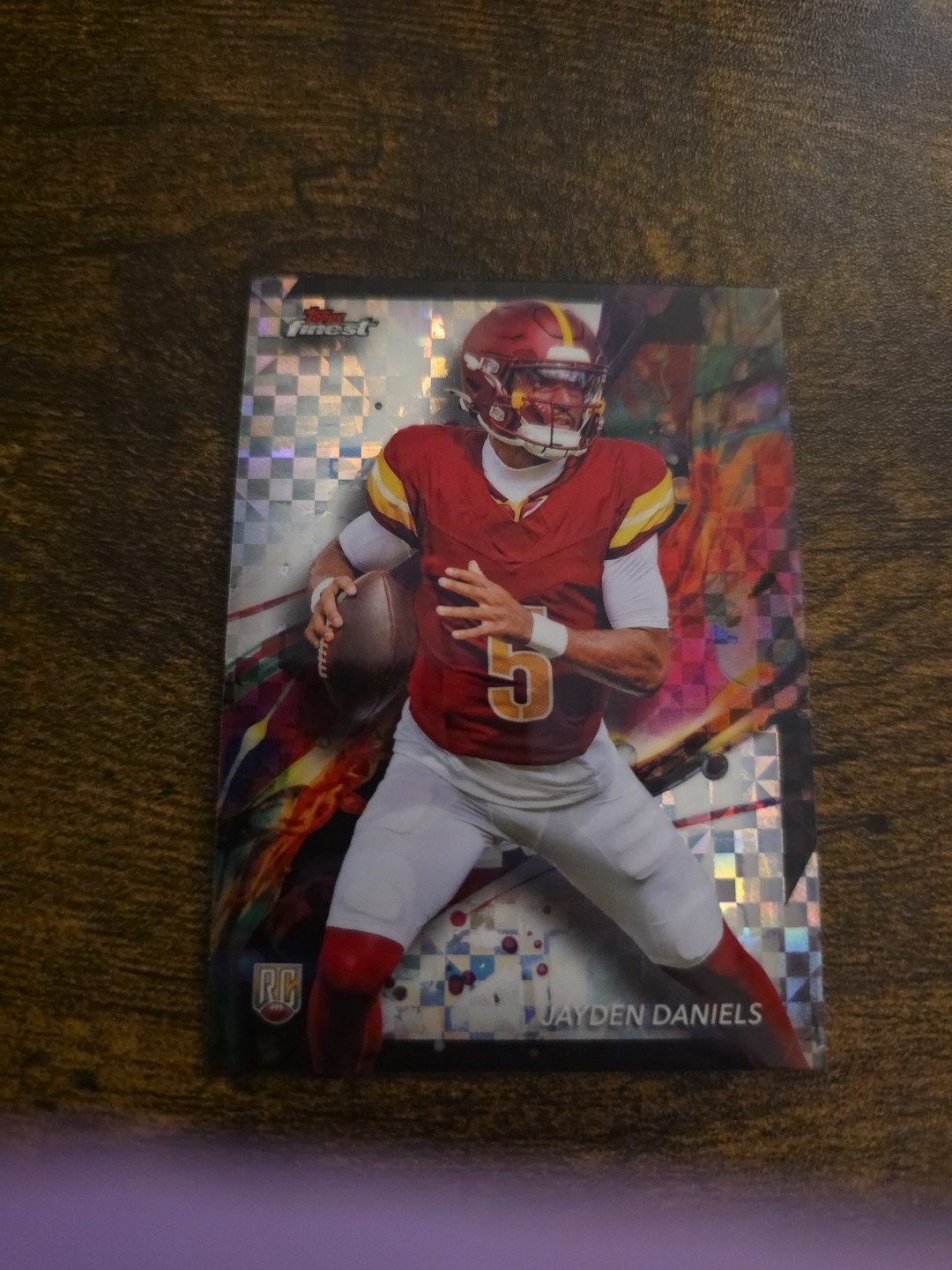 2024 Topps Finest - Common Jayden Daniels #67 Checkerboard Refractor (RC)