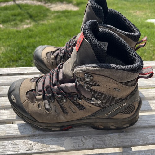Salomon Quest 4D 3 GTX Men’s Size 9.5 Brown Black Gore-tex Hiking Boots - Picture 4 of 9