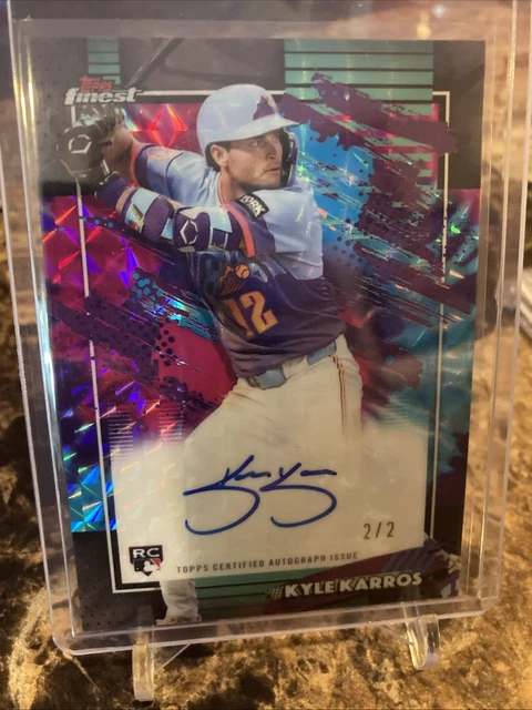 2026 Topps Finest Kyle Karros Tie-Dye Geometric On-Card Rookie Autograph /2