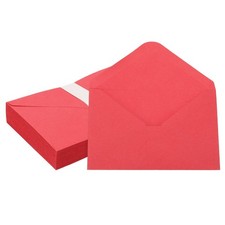 50 Pcs 7x5 Inch Invitation Envelopes V-Flap Greeting Card Red