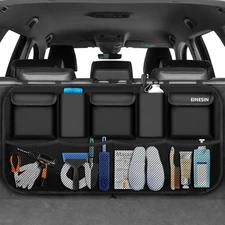 Car Trunk Organizer Storage Bag 9 Pockets Magic Wand Design for SUV Black