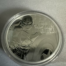 2019 Tuvalu Splitter 999 Silber Marvel Münze Captain America 