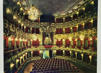 Postcard Munich Residence Cuvillier Theater 1976