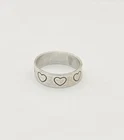 Vintage Wheeler Manufacturing Sterling Silver Wide Band Heart Ring Size 8.5