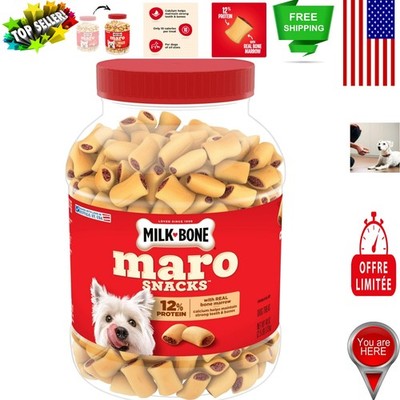 Crunchy Small Dog Treats with Bone Marrow in 40 Oz Container - Nutrient-Rich