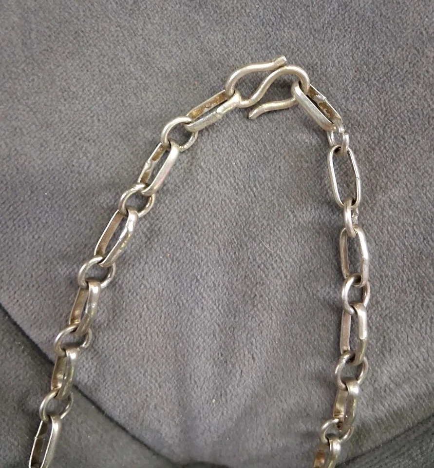 Hermoso collar azul turquesa y coral hecho a mano tono plata Foto 3 de 4