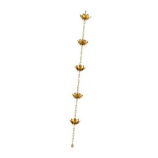 Lotus Rain Chain for Gutters, Watering Cups, Roofs, Replacement Downpipes, 120