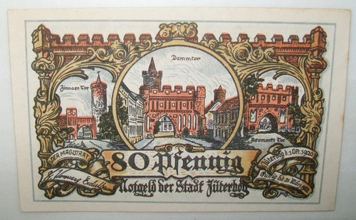 N°280 BANKNOTE DEUTSCHLAND NOTGELD 1920