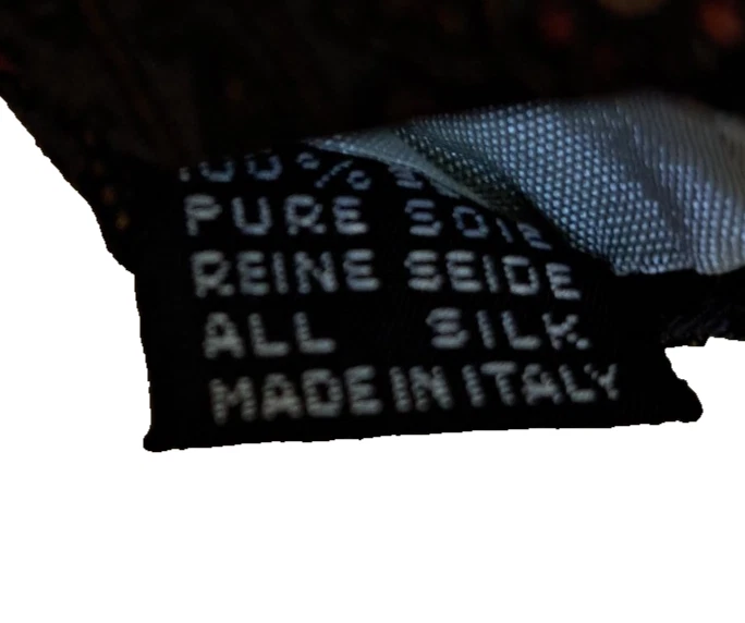 Corbata Adolfo Vintage Paisley 100% Seda Púrpura Oscuro Seta Seda Hecha en Italia De Colección Foto 3 de 4