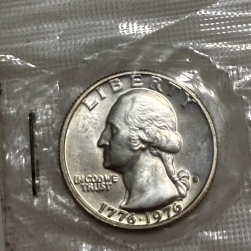1976-S 40% Silver Bi-Centennial Quarter - BU and In Cello from Mint Set!!!