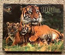Tiger With Cubs 1000 Piece Jigsaw Puzzle